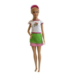 Barbie Career Pizza Chef Doll Blonde Pink Visor 11.5‎ Inch Mattel 2015 1186MJ